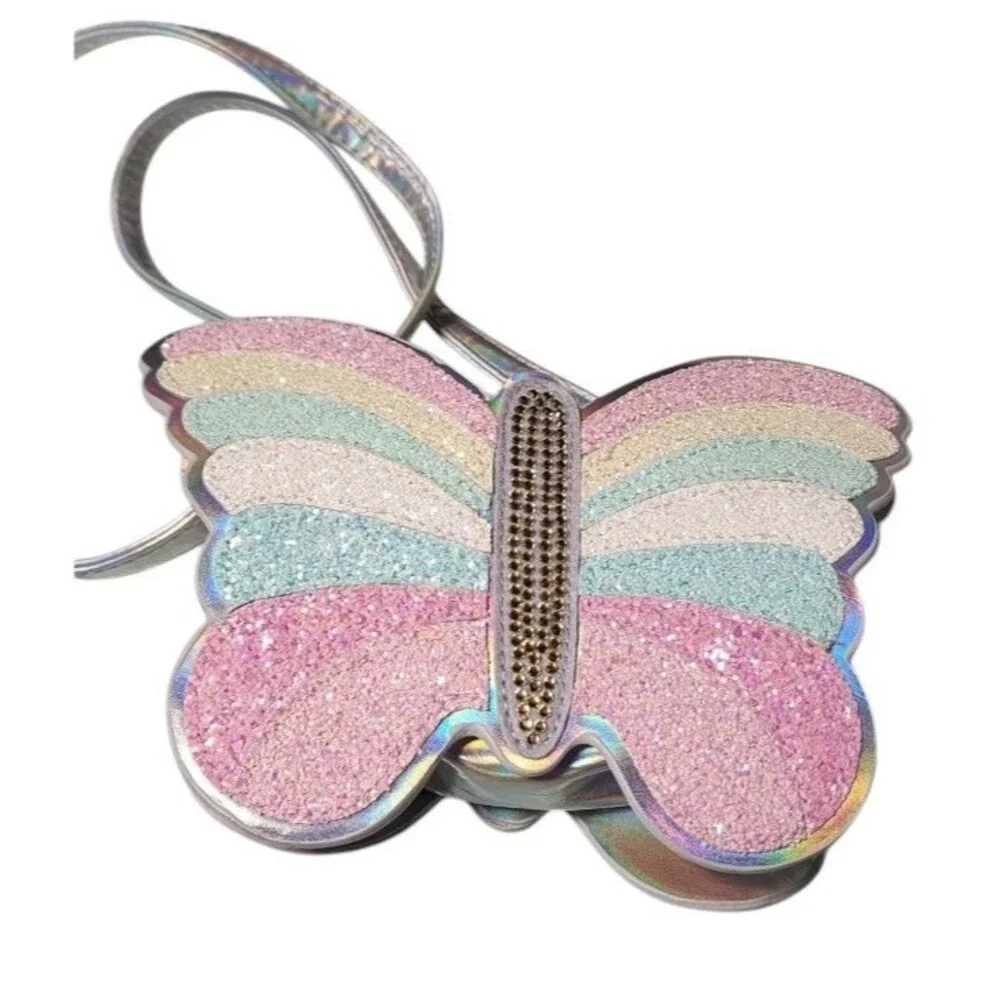 The Children's Place Girls Easter Glitter Holographic Butterfly Bag